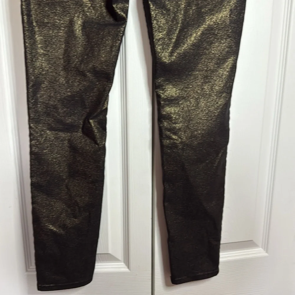 Frame Black and Gold Women's Jeans Le high Skinny Size 27 - Picture 6 of 9